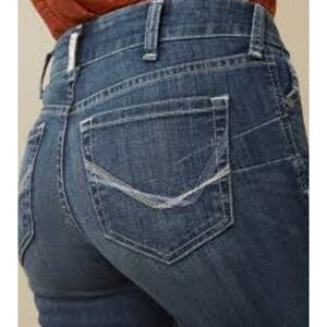 Ariat REAL Denim Perfect Rise Straight Leg Jeans Medium Wash Womens 28R